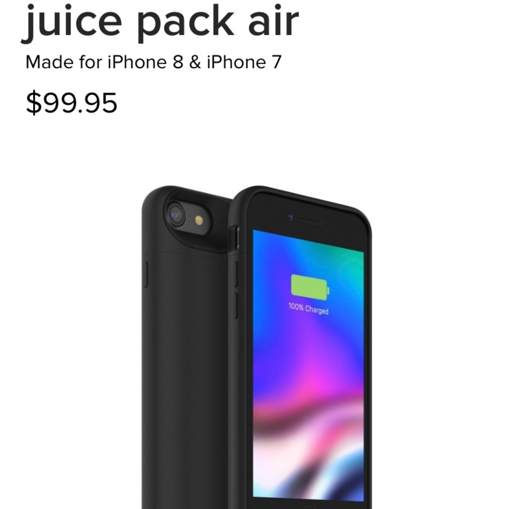 Mophie Iphone 7/8 juice pack air charging case